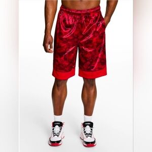 AND1 NEW All City Basketball Shorts - Red/Black Graphic - Size 2XL - 11" Inseam
